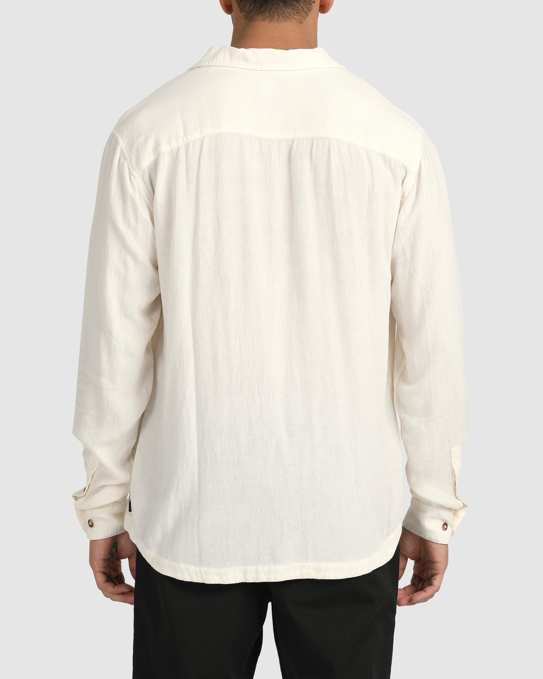 RVCA Beat Long Sleeve Button-Down Shirt Natural