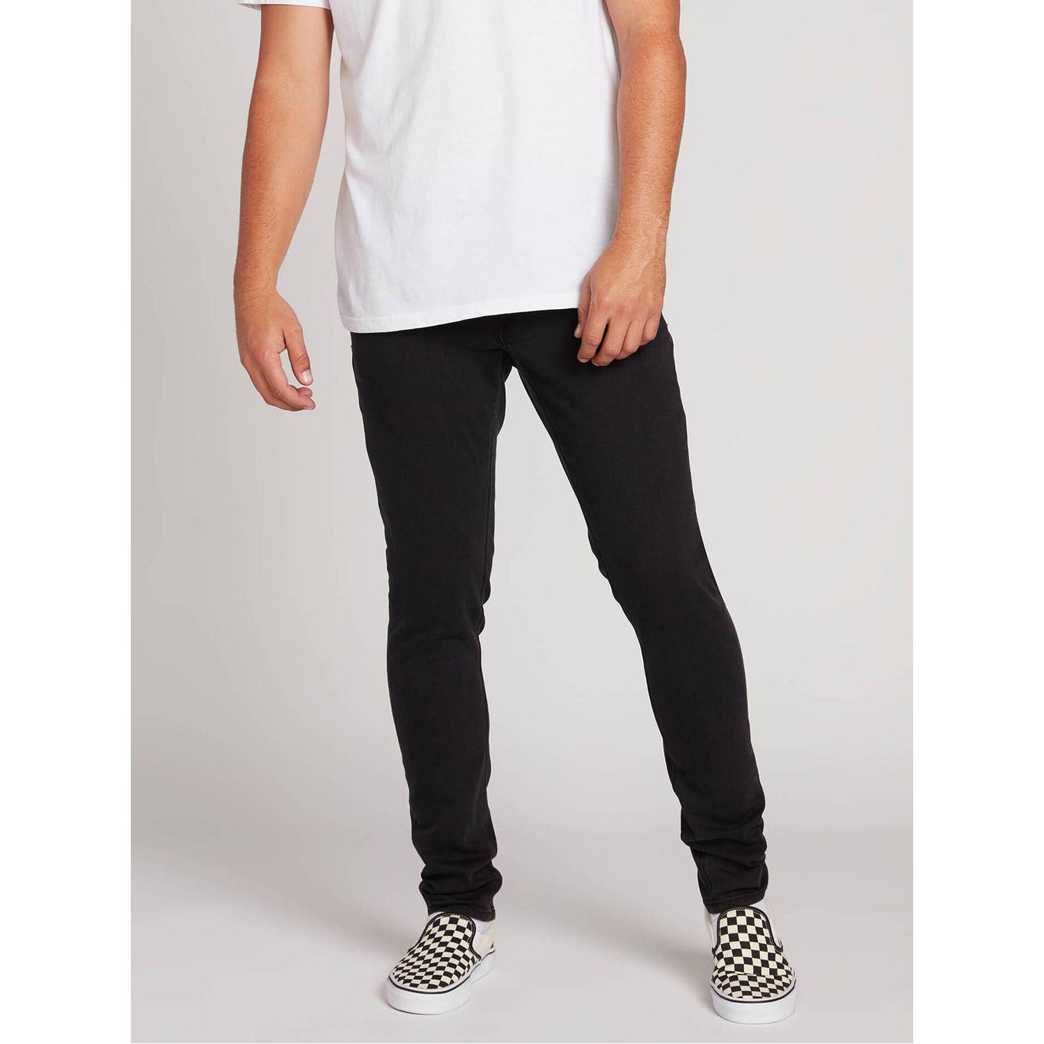 Volcom 2X4 Tapered Skinny Fit Jeans Ink Black