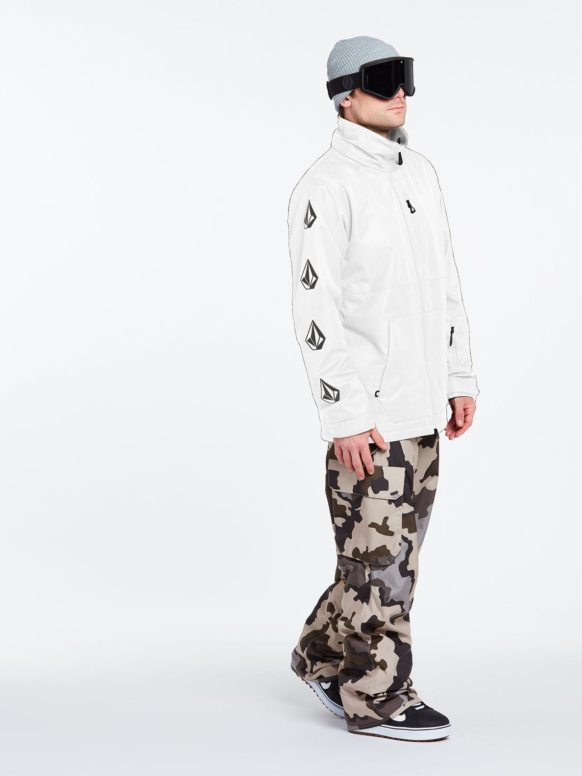 Volcom Mens Deadly Stones Jacket - White White