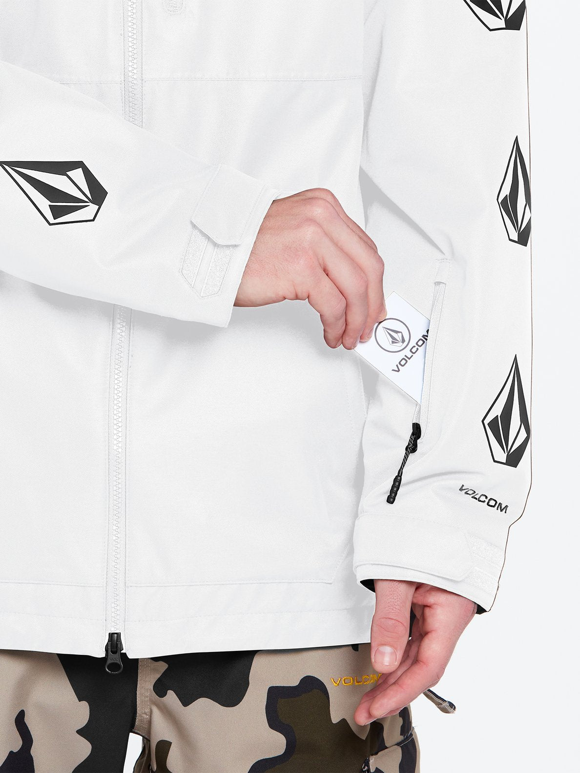 Volcom Mens Deadly Stones Jacket - White White