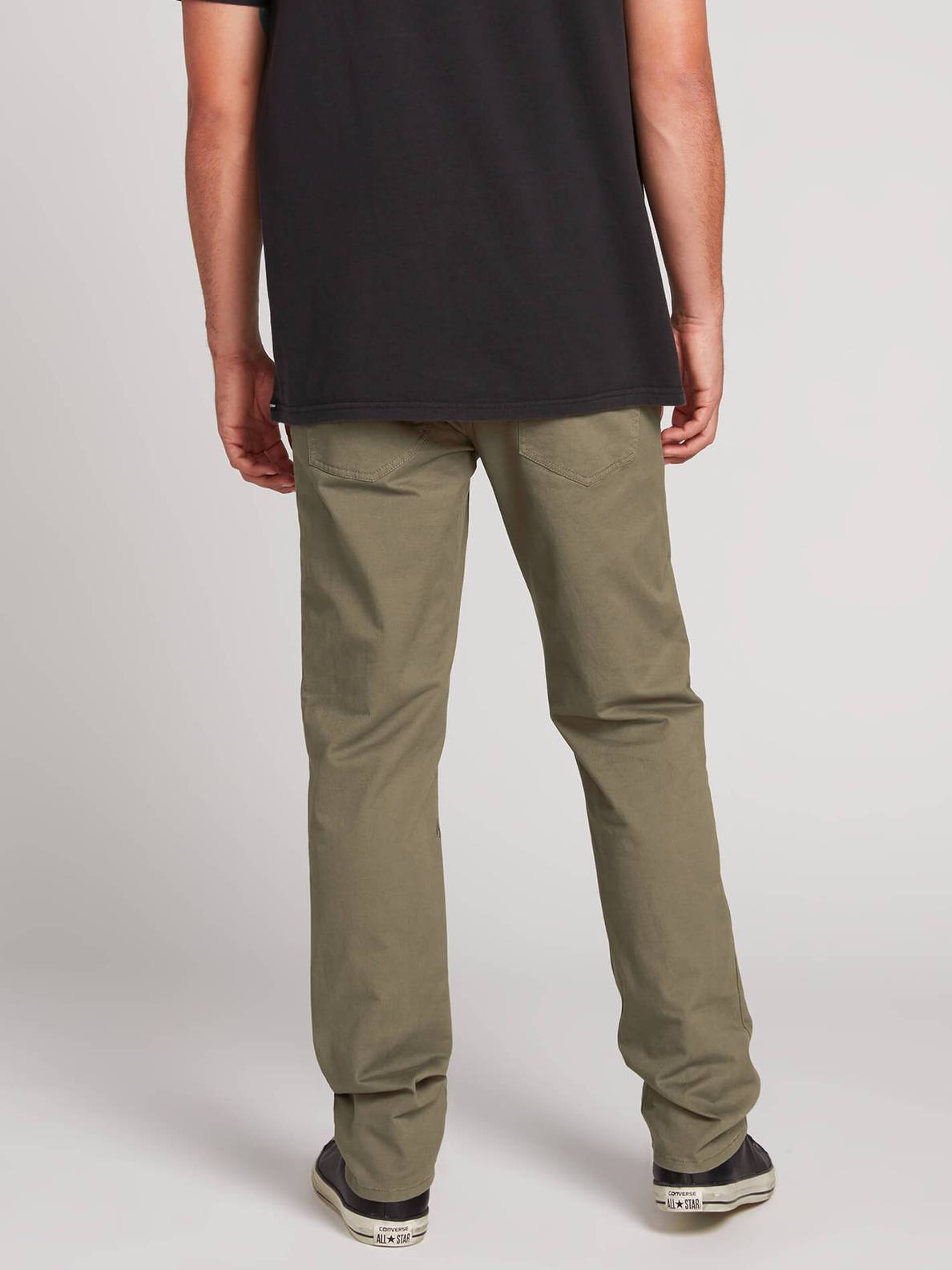 Volcom Solver Lite 5 Pocket Pant - Beige Army green combo