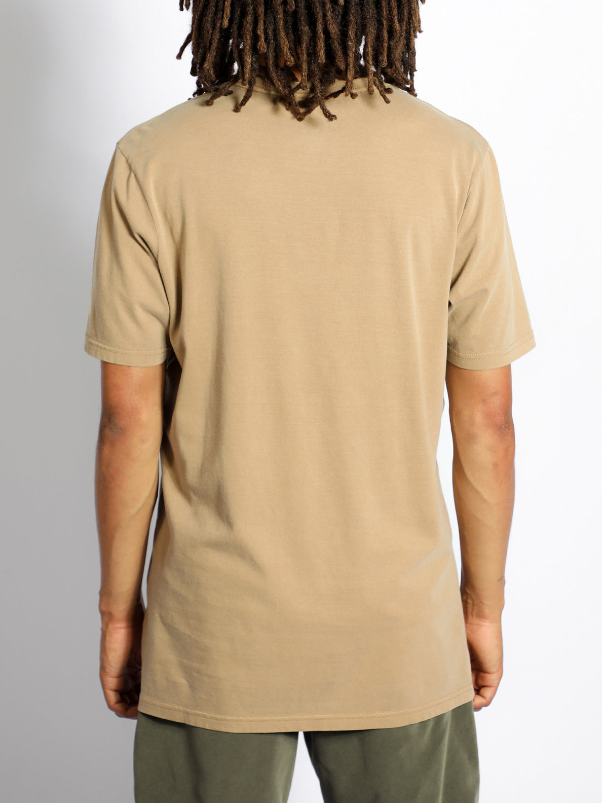 Volcom Wash Solid Short Sleeve Tee Dark Khaki