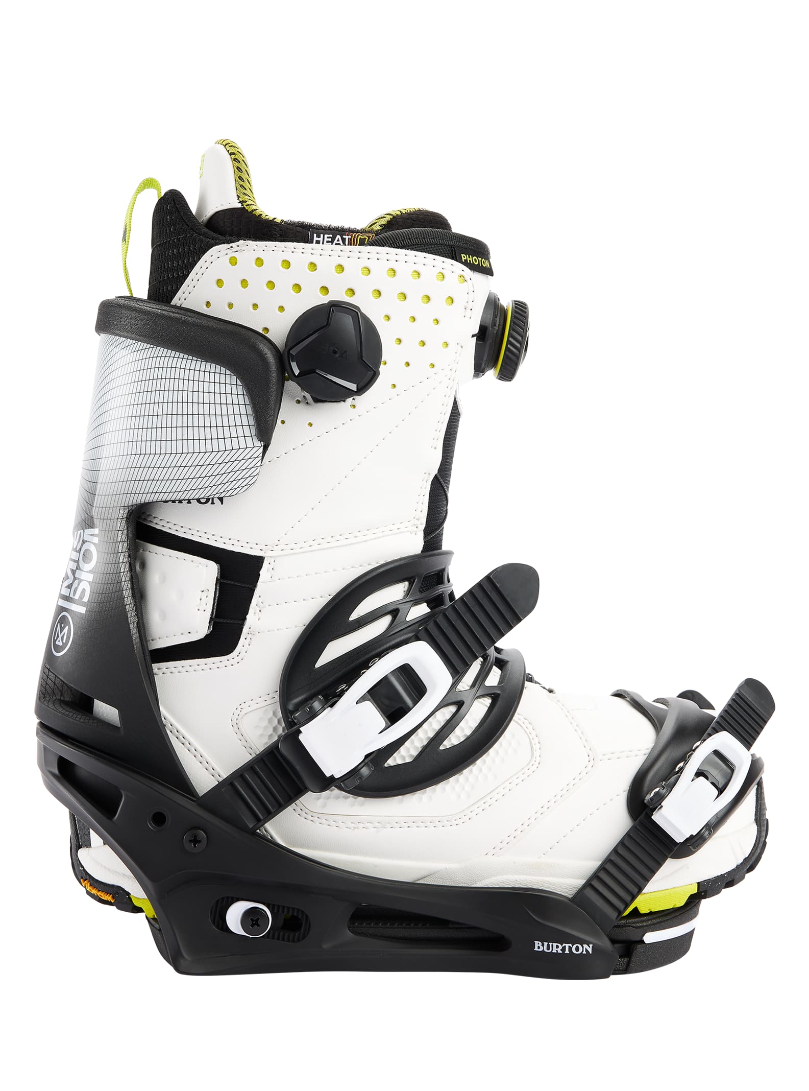 Burton Mission Re:Flex Snowboard Binding 2022 Black / white wing