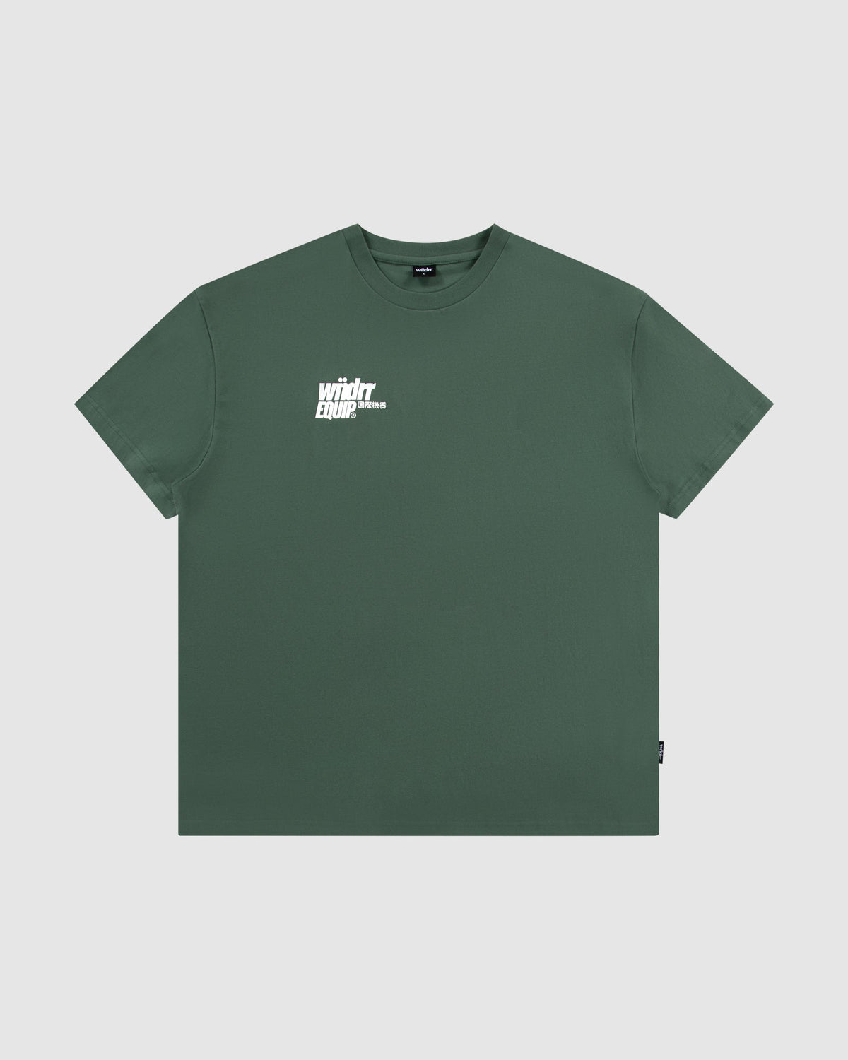Slant Box Fit Tee - Dark Green