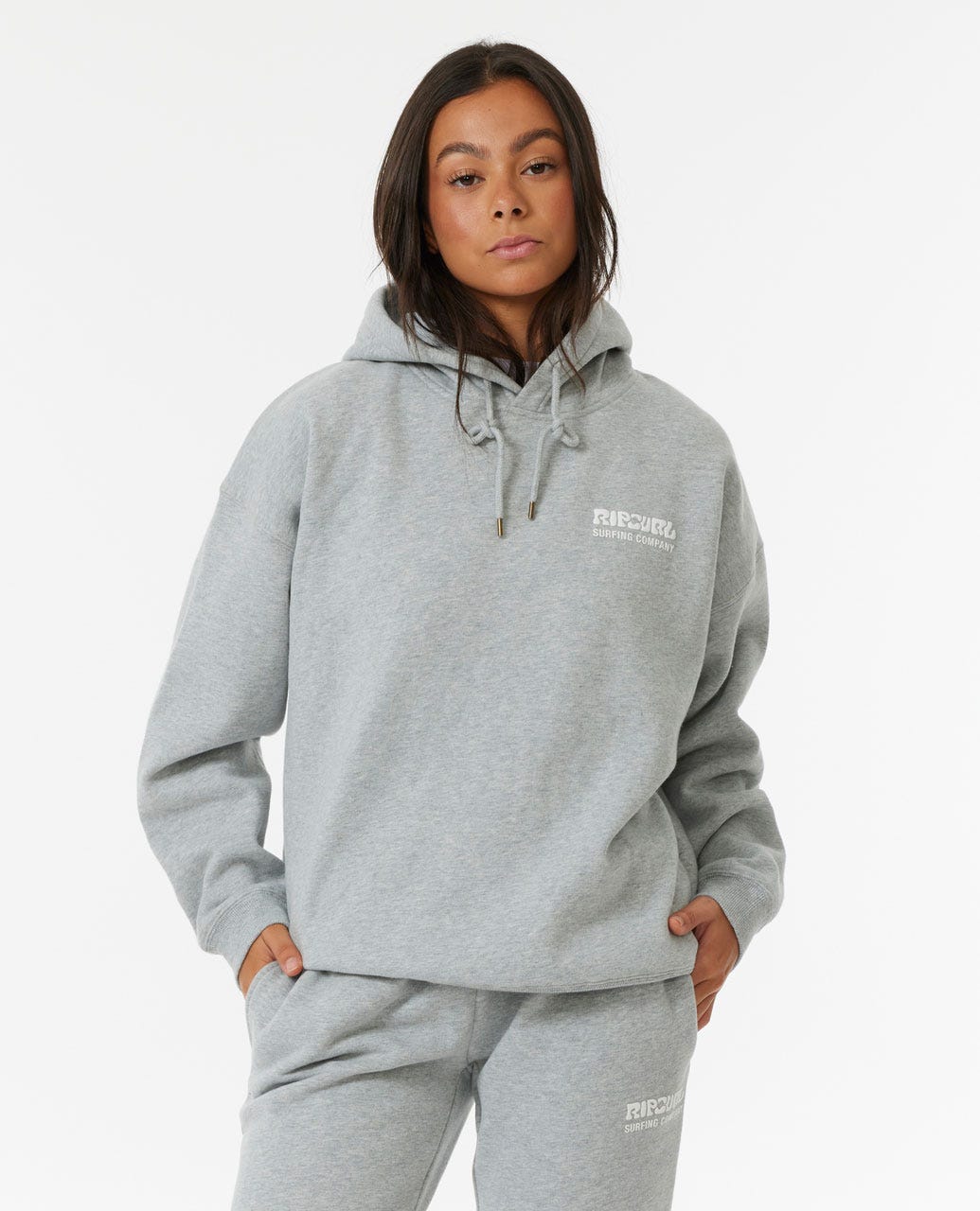 Rip Curl Surf Puff Heritage Hood Mid Grey