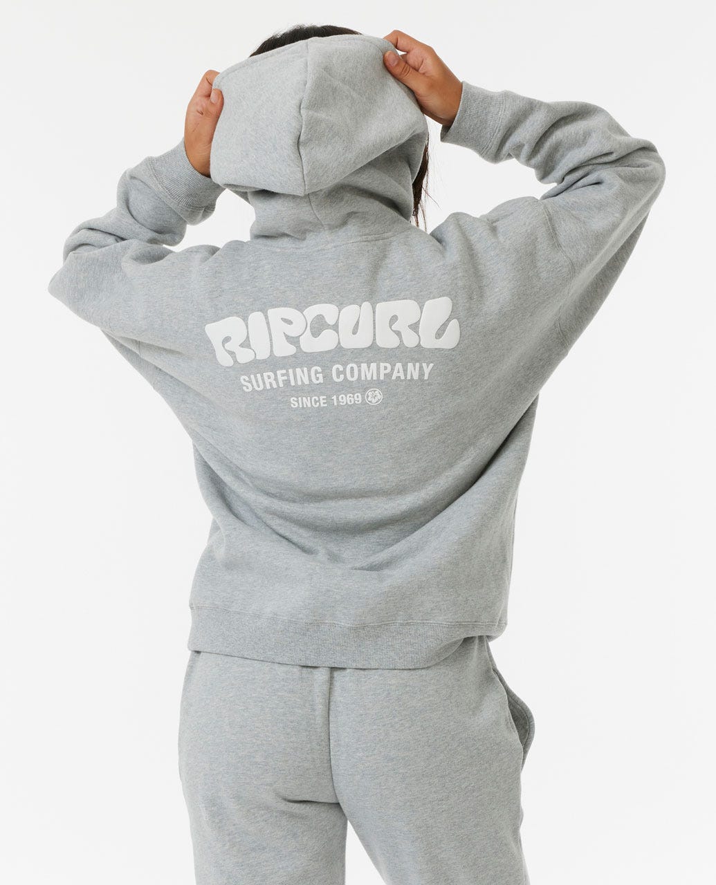 Rip Curl Surf Puff Heritage Hood Mid Grey