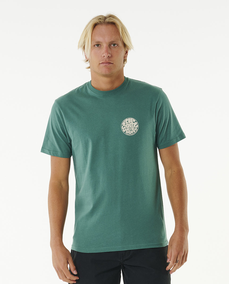 Ripcurl Wetsuit Icon Short Sleeve Tee Washed Green