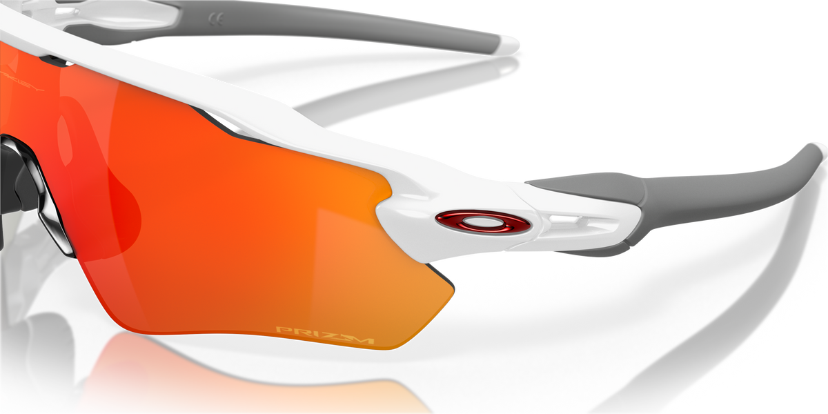 Radar EV Path Team Colors Sunglasses Polished White - Prizm Ruby Lens