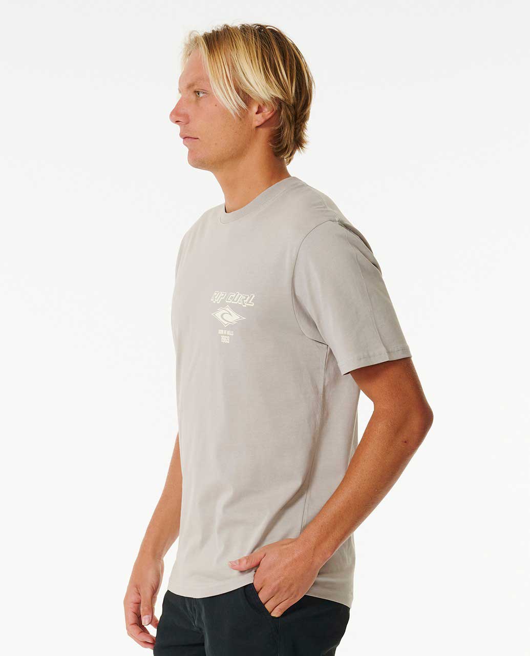 Ripcurl Fade Out Icon Tee Stone