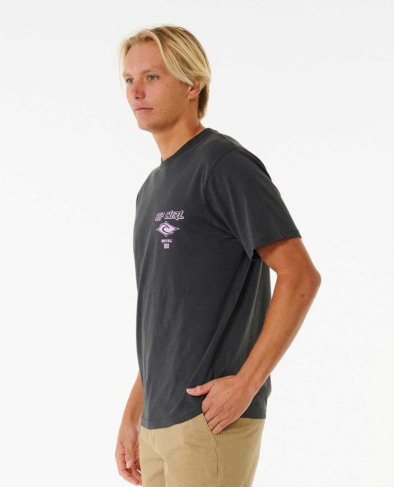 Ripcurl Fade Out Icon Tee Black/Purple