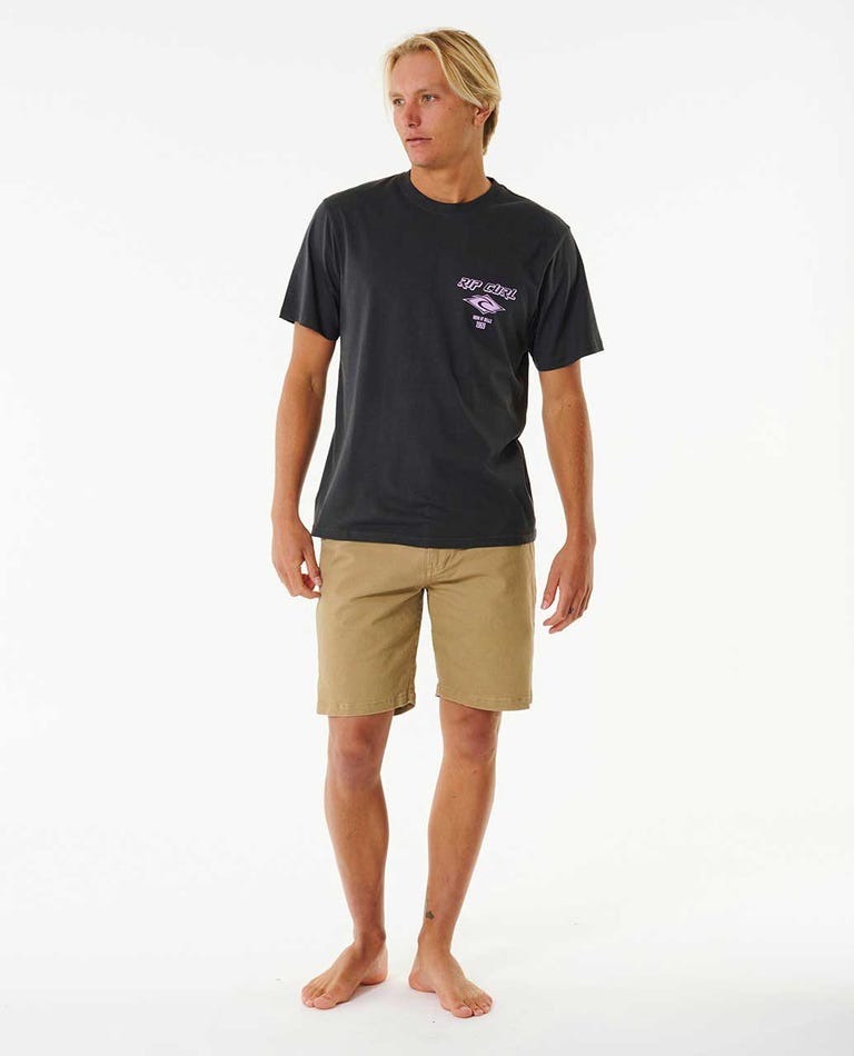 Ripcurl Fade Out Icon Tee Black/Purple