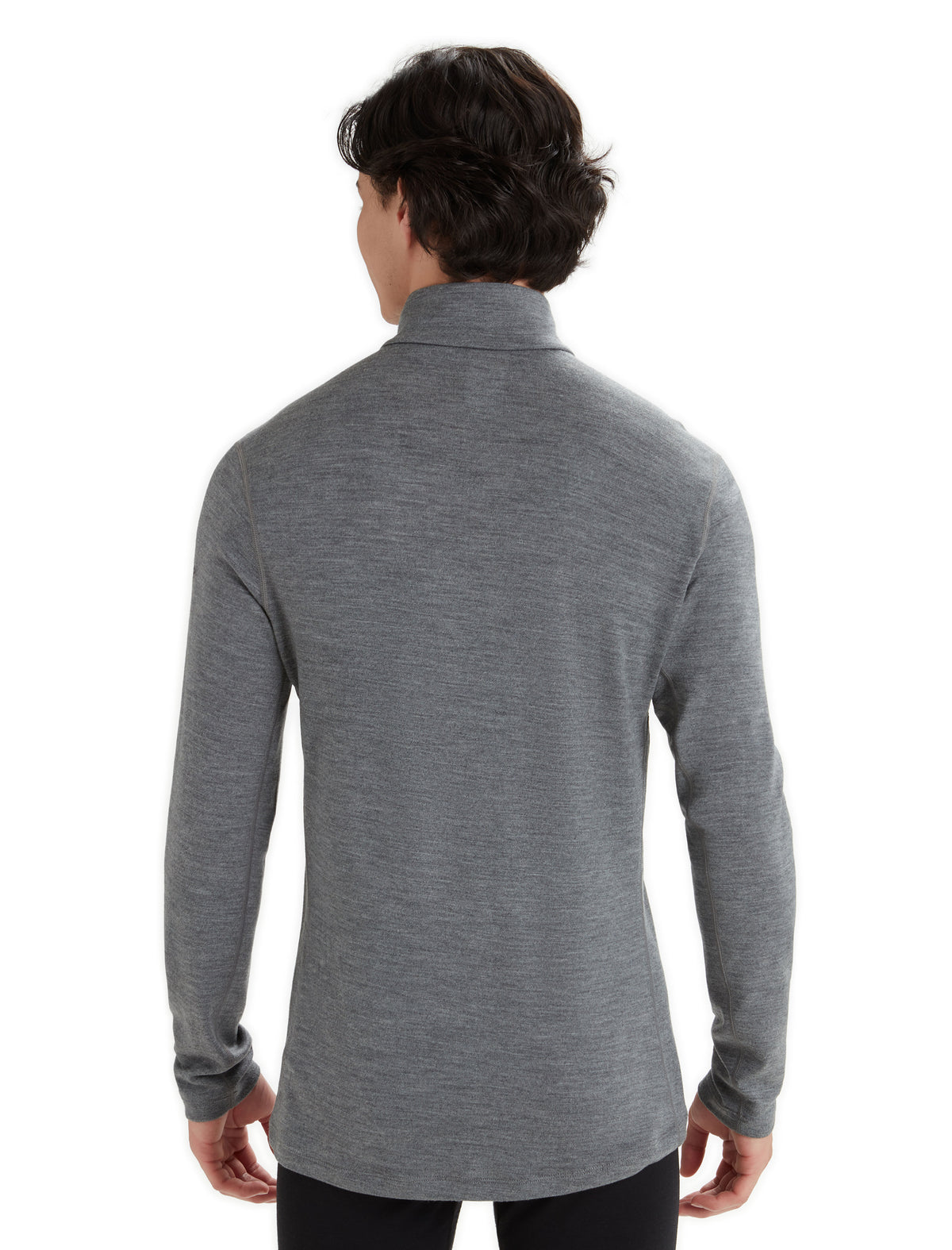 Icebreaker Men's Merino 260 Tech Long Sleeve Half Zip Thermal Top Gritstone Heather