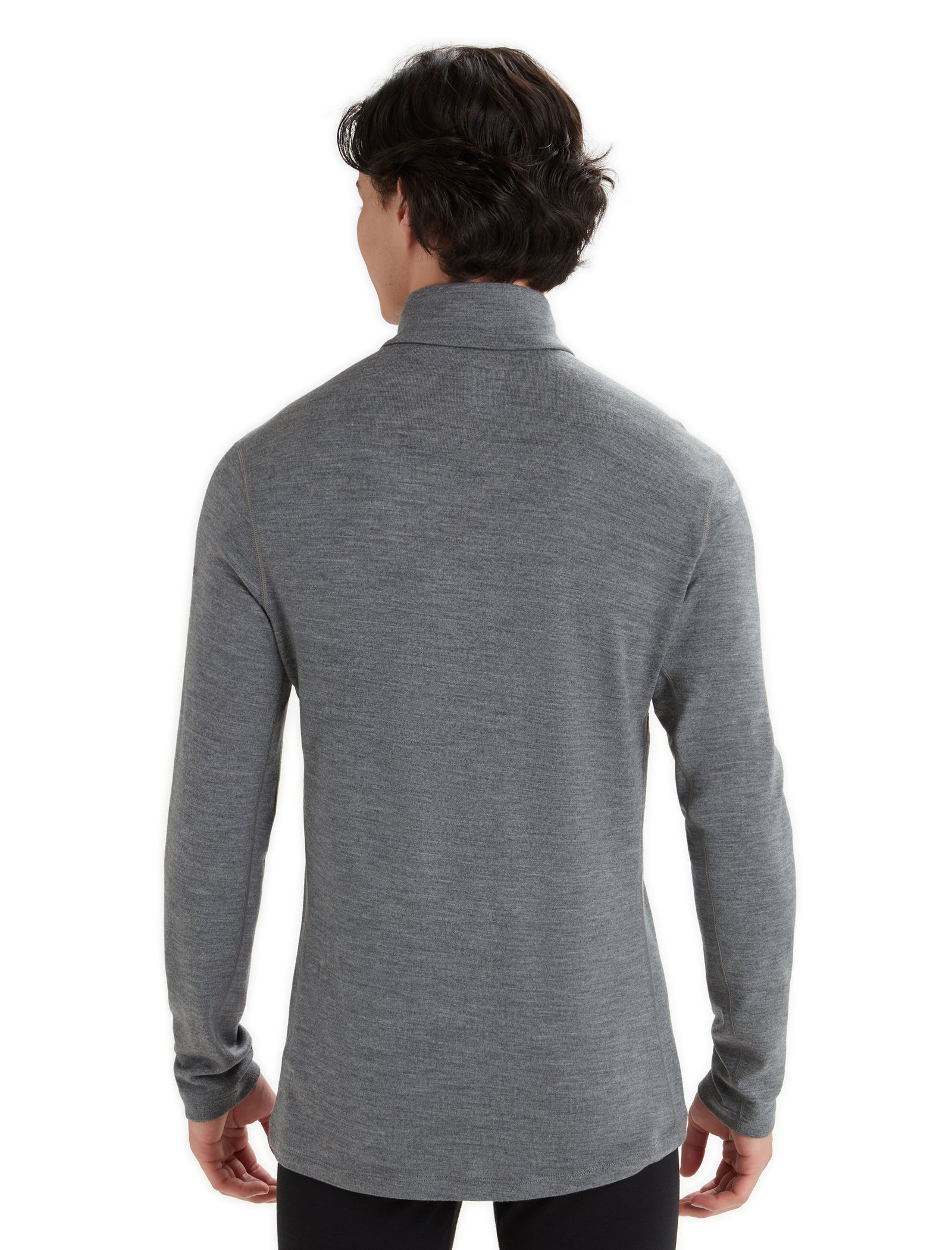Icebreaker Men's Merino 260 Tech Long Sleeve Half Zip Thermal Top Gritstone Heather