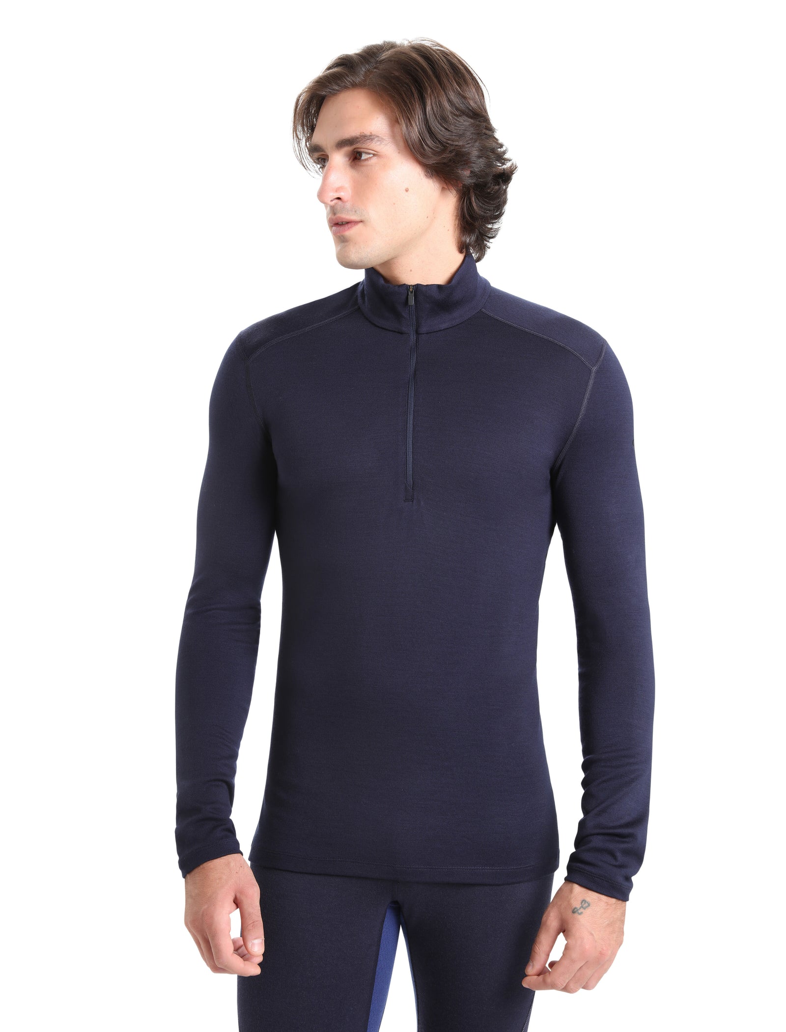Icebreaker Men's Merino 260 Tech Long Sleeve Half Zip Thermal Top Midnight Navy