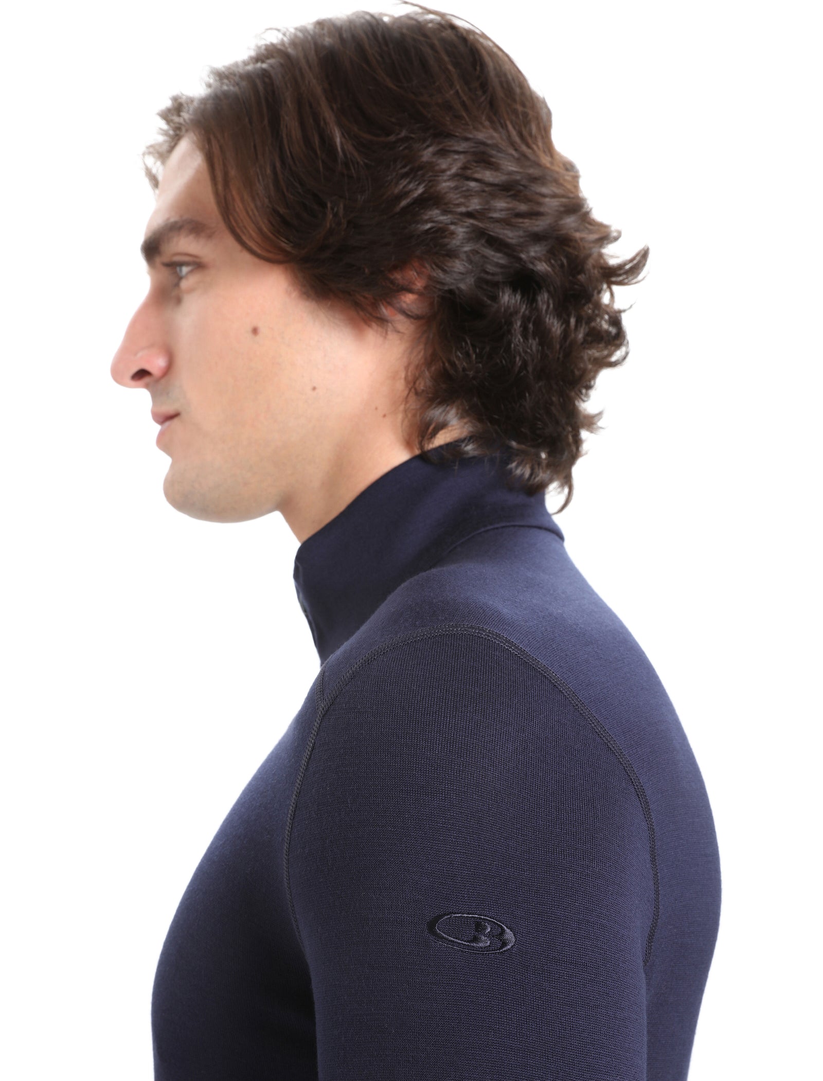 Icebreaker Men's Merino 260 Tech Long Sleeve Half Zip Thermal Top Midnight Navy