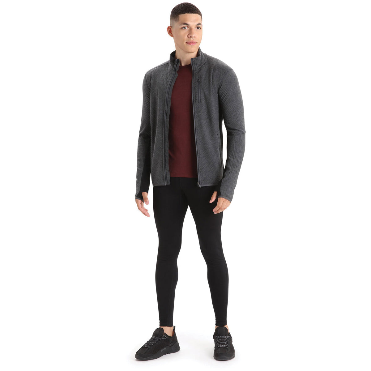Men's RealFleece Merino Descender Long Sleeve Zip Jacket