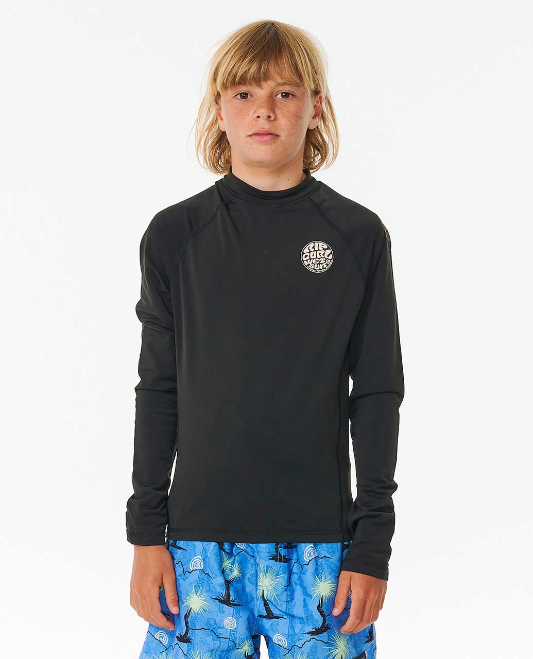 Icons UV Brushed Long Sleeve Rash Vest - Boys (8-16 years)