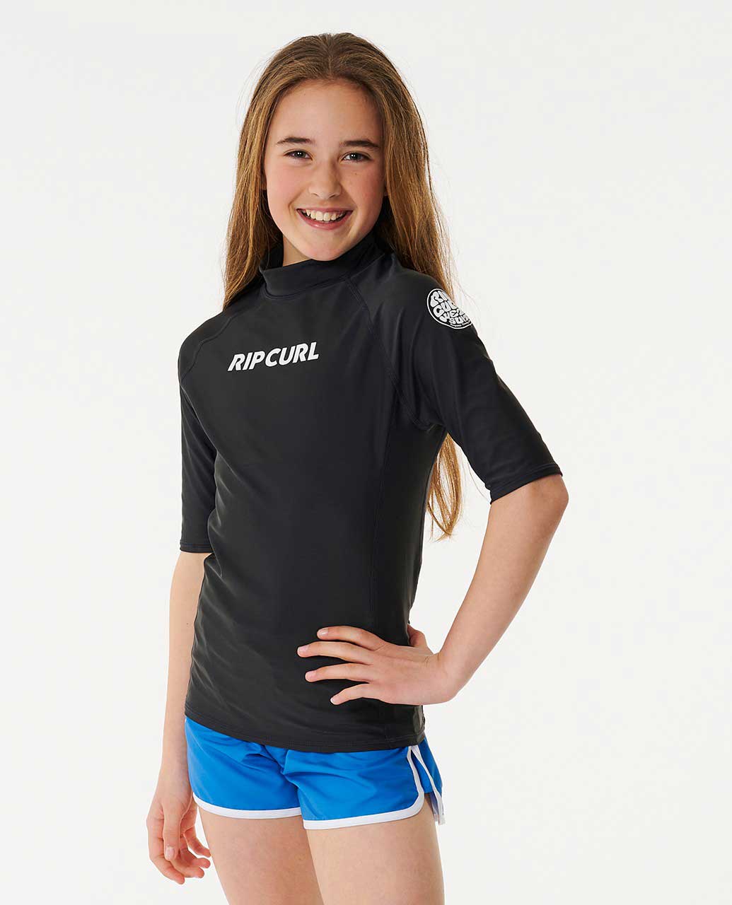 Classic Surf Short Sleeve Rash Vest - Girls (8-16 years)