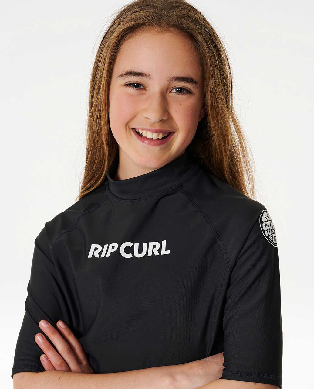Classic Surf Short Sleeve Rash Vest - Girls (8-16 years)