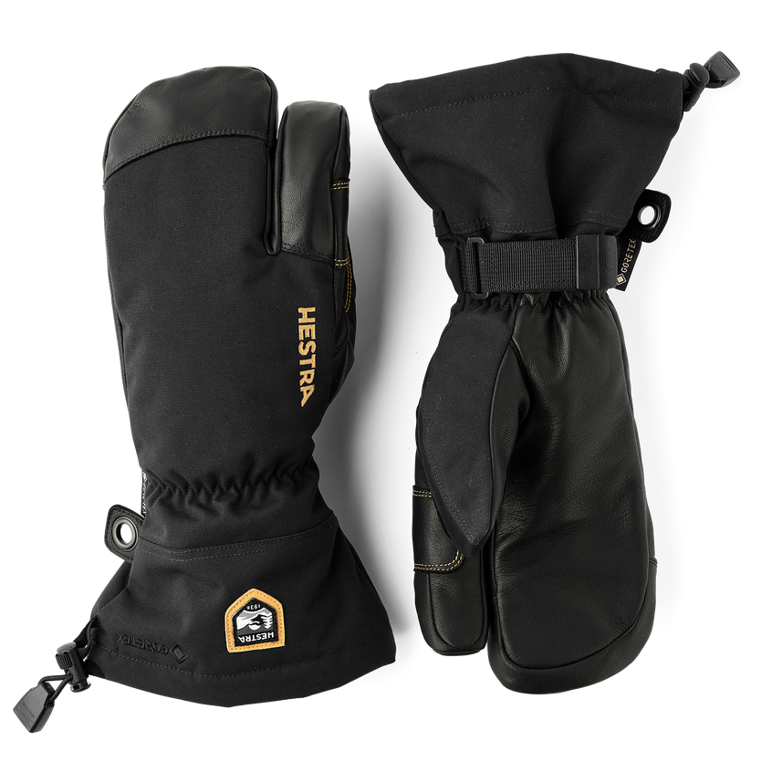 Army Leather Gore-Tex 3 Finger Ski Gloves