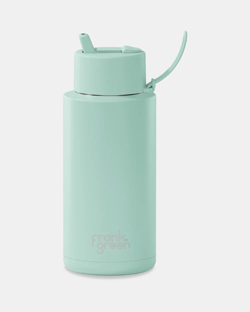 Ceramic 34oz w/ Flip Straw Insulated Water Bottle