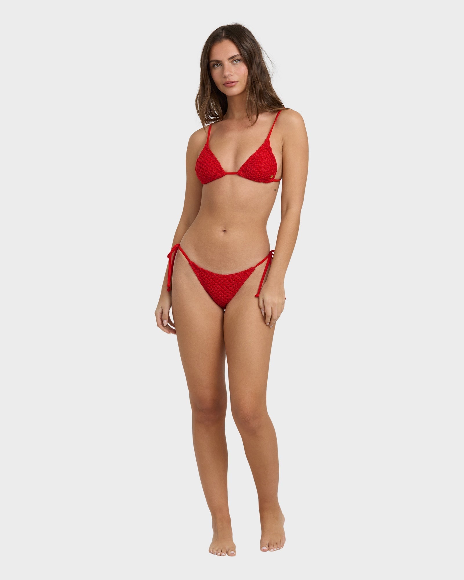 Womens Twisted Tides Tie Side Hike Bikini Bottom