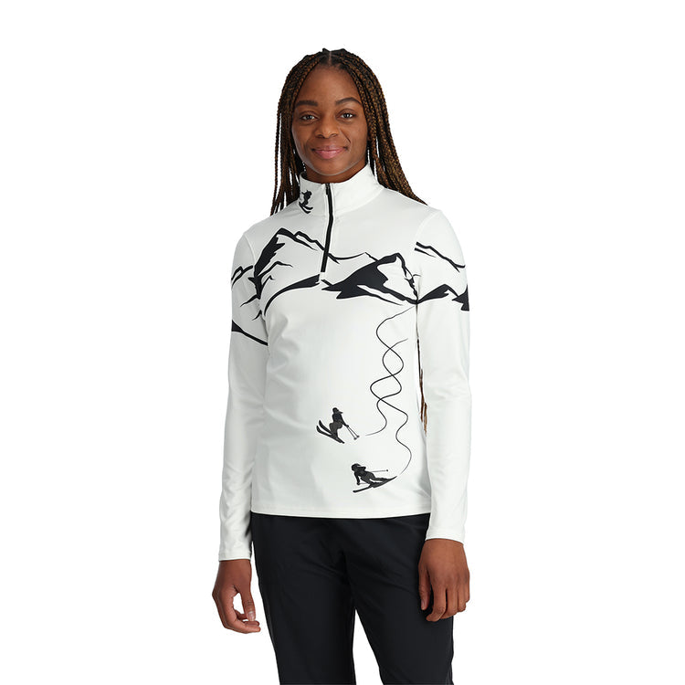 Womens Figure 8 Half Zip Zip T-Neck