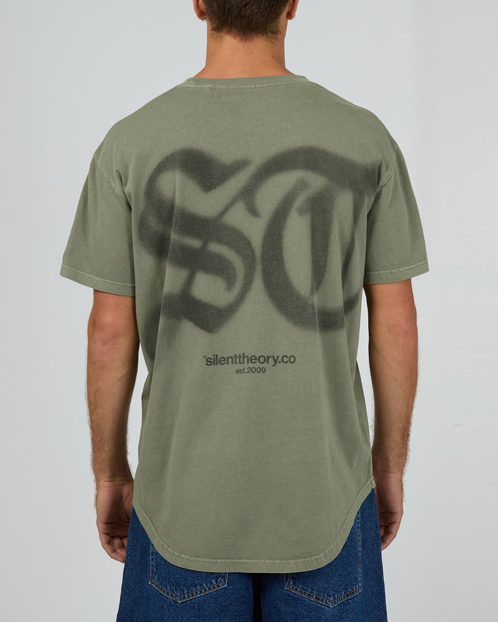 Fade Scoop Tee Olive