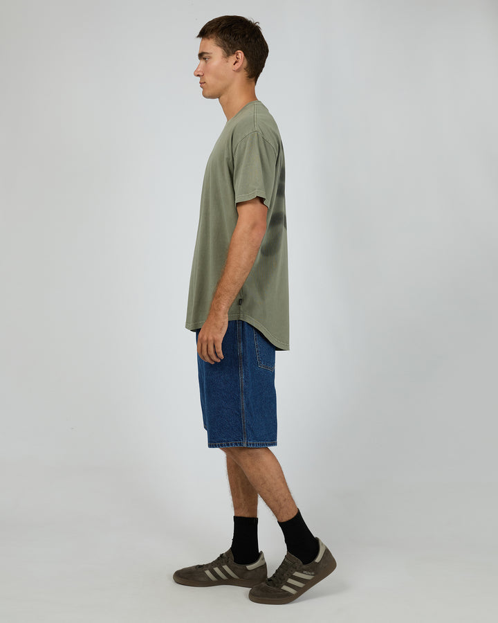 Fade Scoop Tee Olive