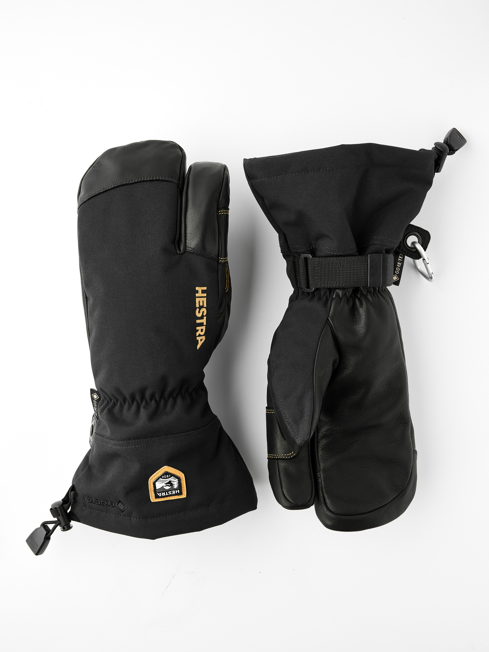 Army Leather Gore-Tex 3 Finger Ski Gloves
