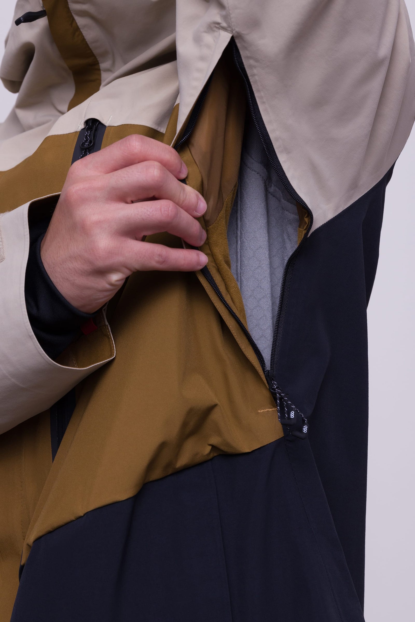 686 Mens Gore-Tex GT Shell Jacket Putty Colourblock 