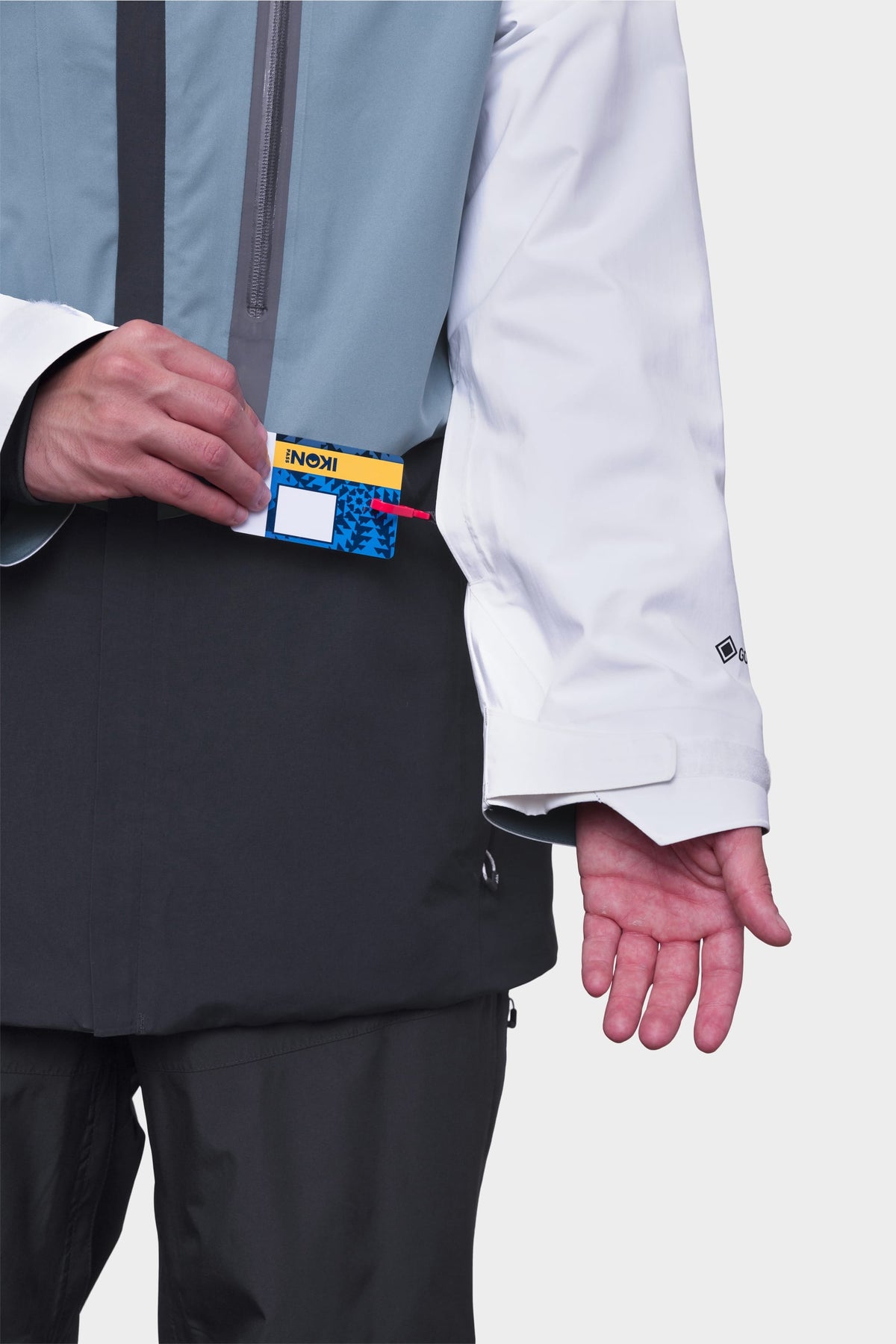 686 Mens Gore-Tex GT Shell Jacket White Steel Blue Black