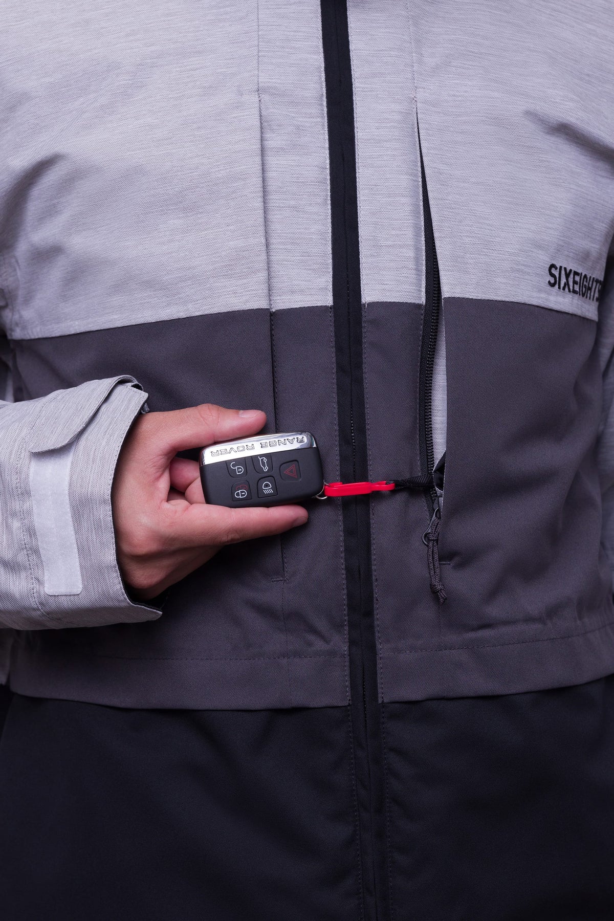 686 Mens Smarty 3-in-1 Form Jacket White Heather  Colourblock