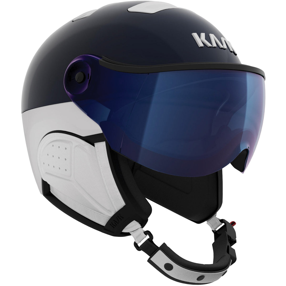 Class Sport Visor Snow Helmet Navy - Iridium Mirror Visor