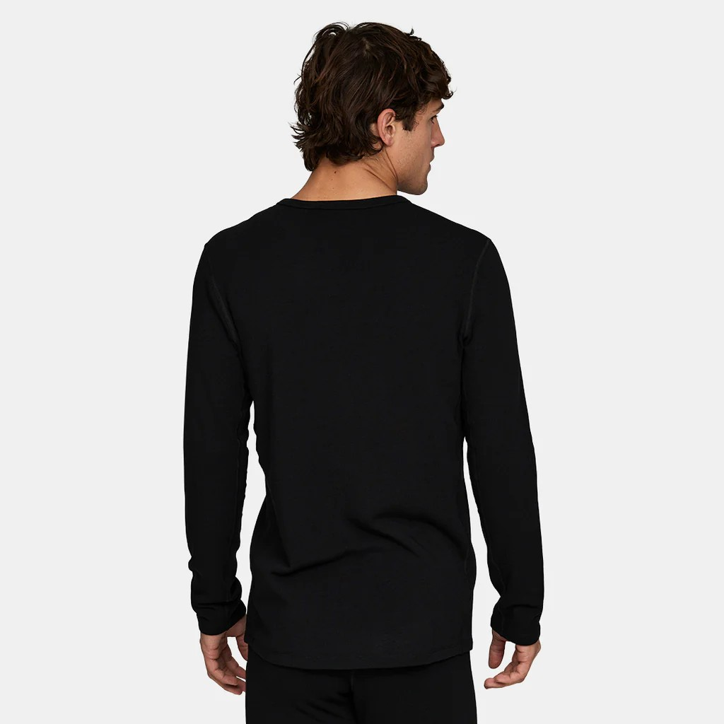 Mens Heavyweight Grid Fleece Crew Base Layer