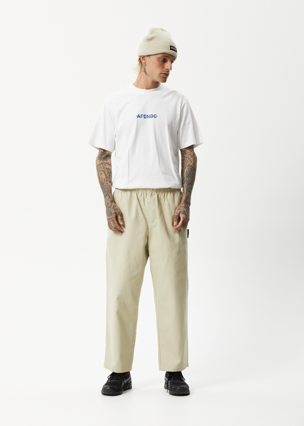 Ninety Eights Elastic Waist Pants Cement