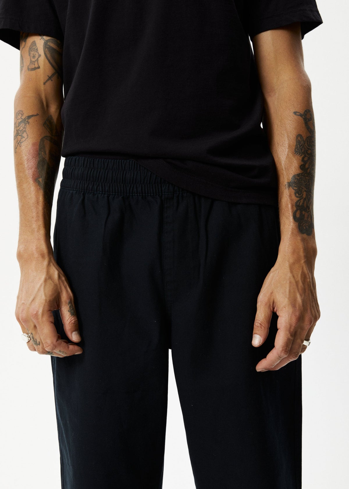 Baggy Elastic Waist Pants