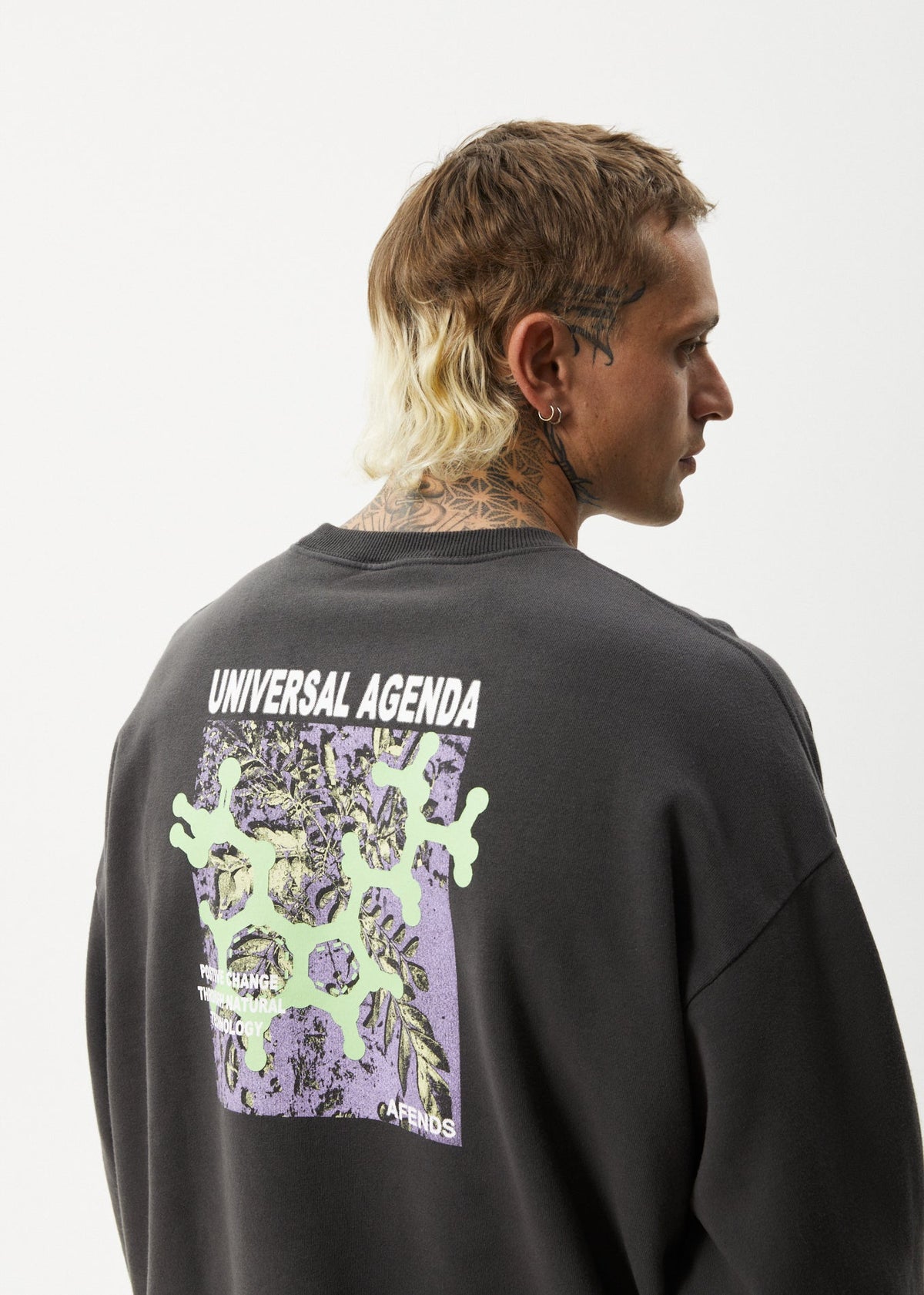 Universal Crew Neck Jumper Stone Black