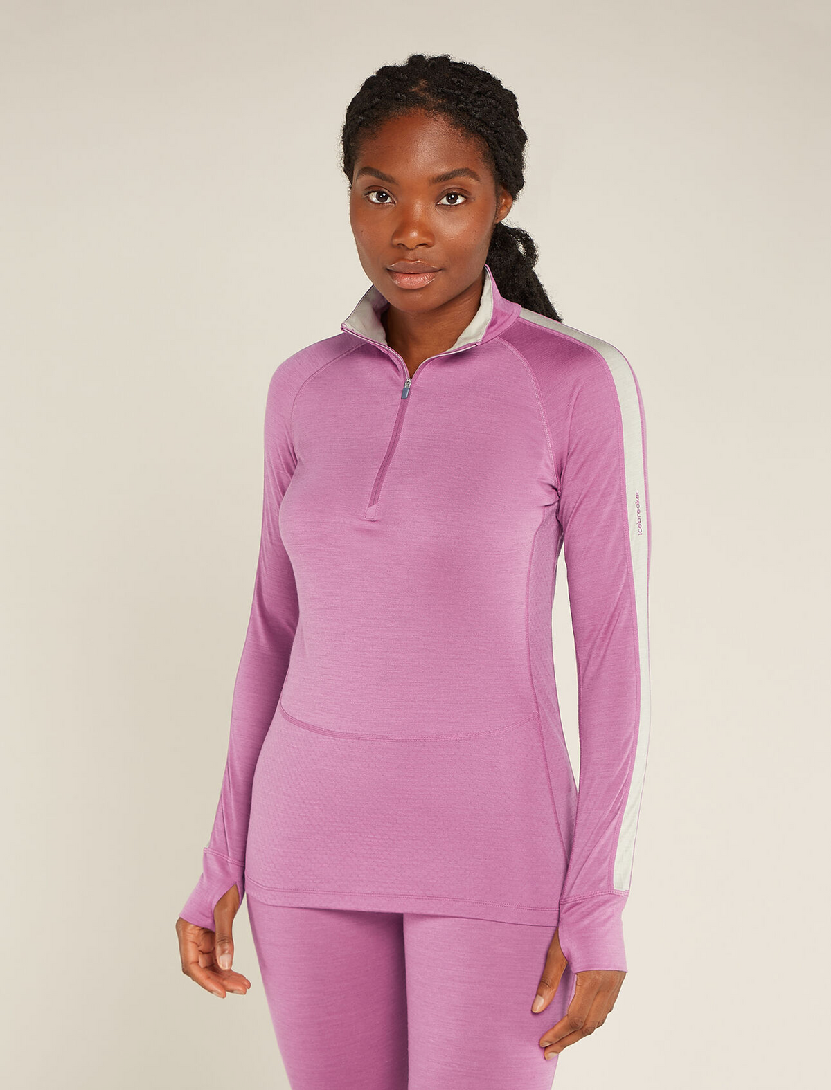Women's Merino Blend 125 ZoneKnit™ Long Sleeve Half Zip Thermal Top