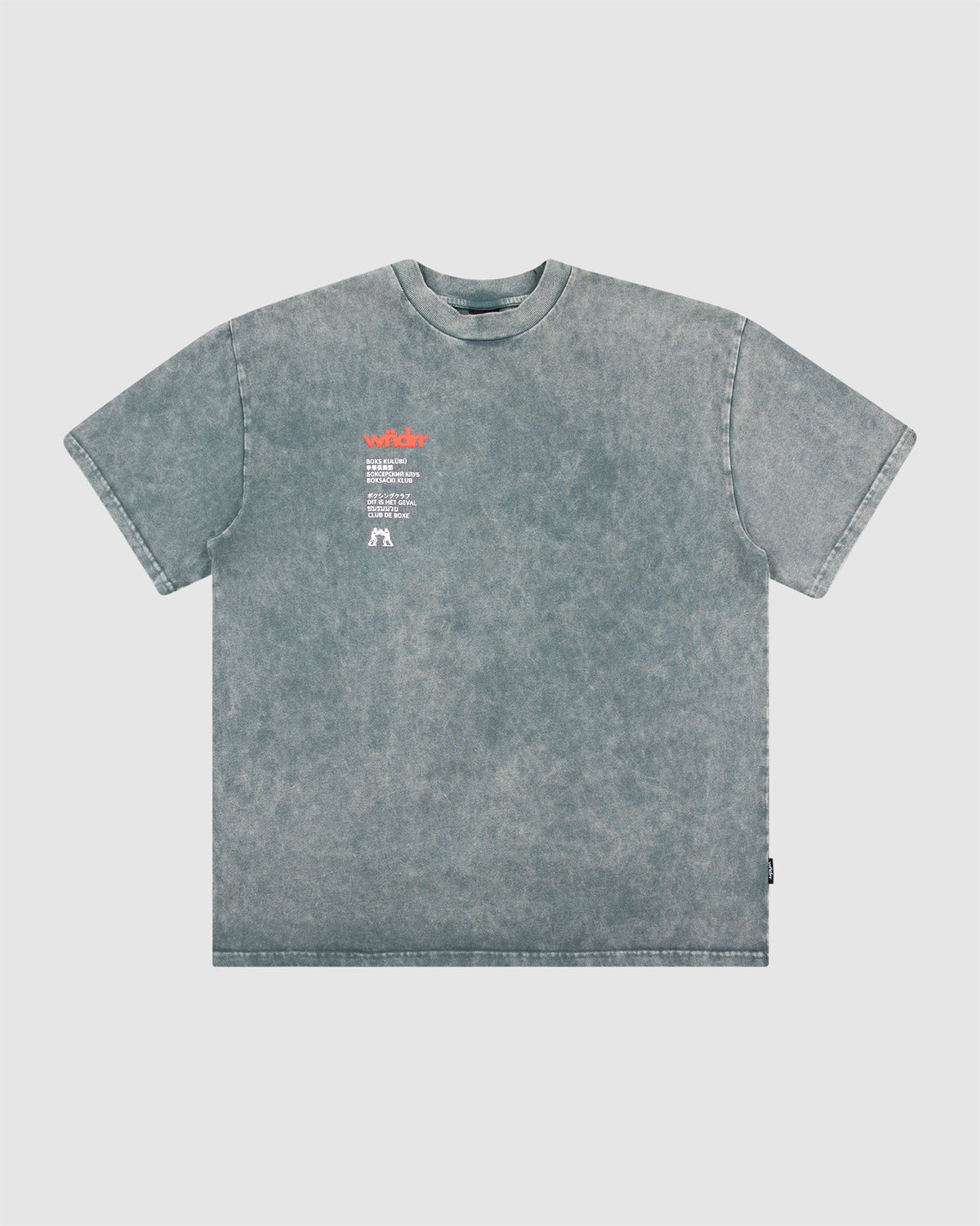 CLUB DE BOXE HEAVY WEIGHT TEE - WASHED GREY