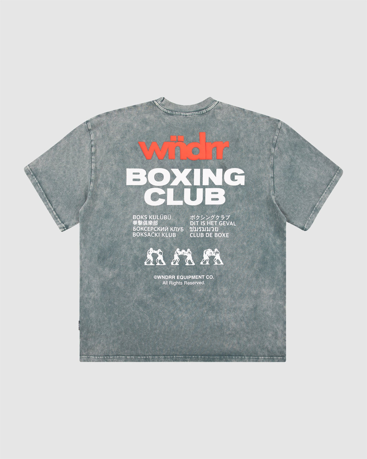 CLUB DE BOXE HEAVY WEIGHT TEE - WASHED GREY