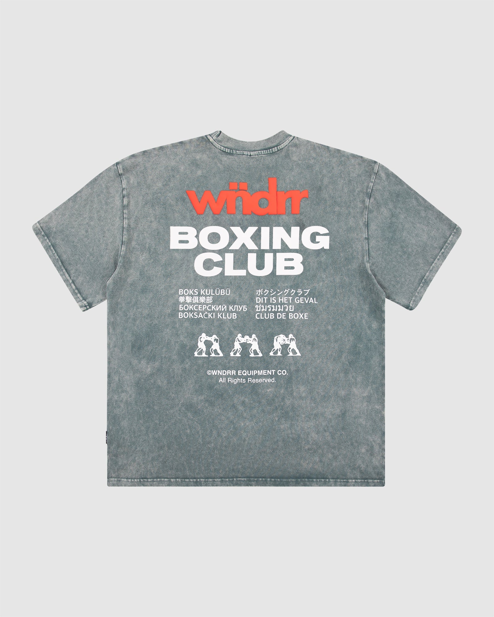 CLUB DE BOXE HEAVY WEIGHT TEE - WASHED GREY