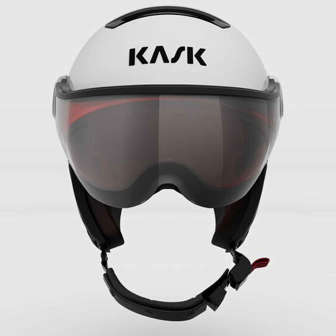 Class Sport Visor Snow Helmet White - Silver Mirror Visor