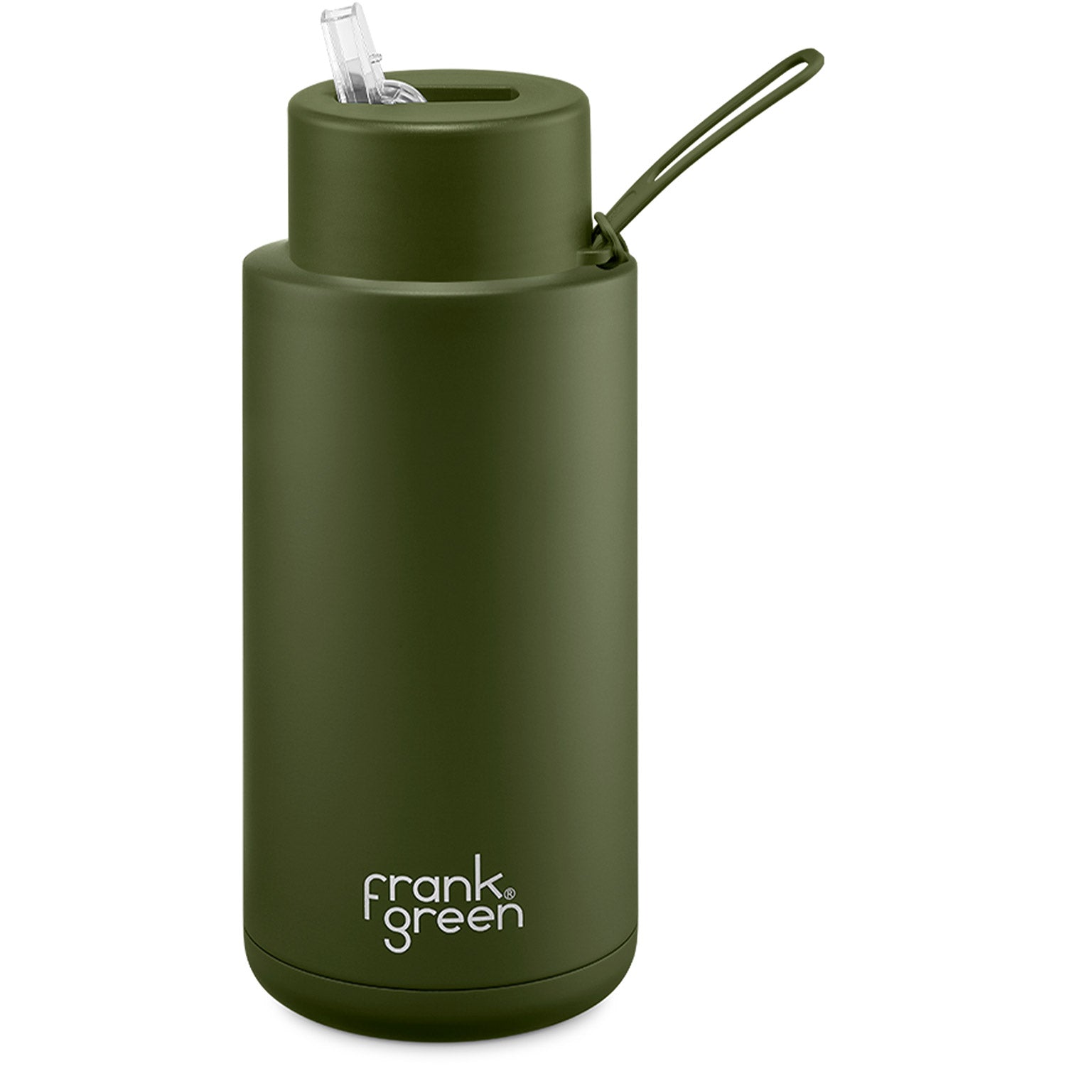 Ceramic 34oz w/ Straw Insulated Water Bottle