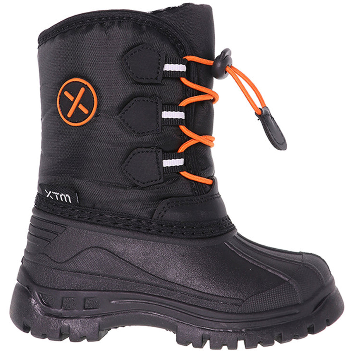 XTM Rocket Kids&#39; Winter Boa Lined Snow Boot Black/Orange