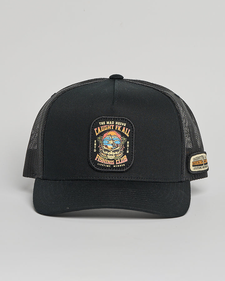 CAUGHT FK ALL SKULL TWILL TRUCKER