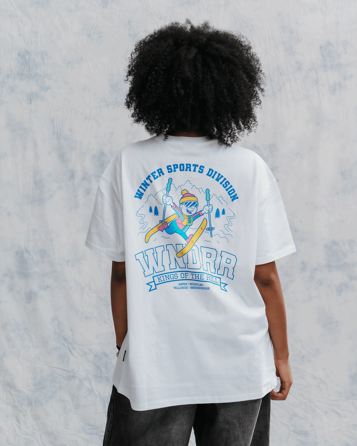 WINTER SPORTS BOX FIT TEE - WHITE