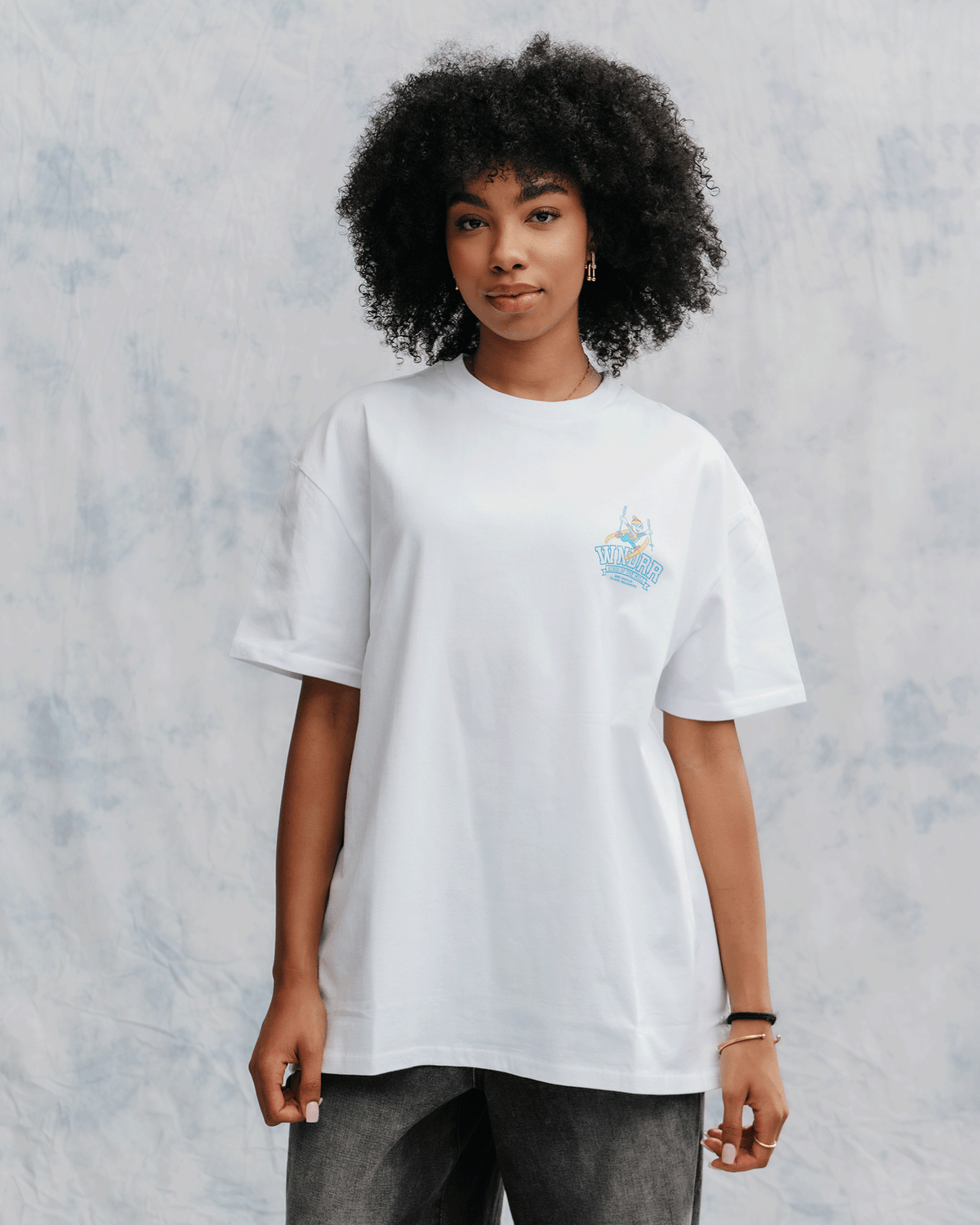 WINTER SPORTS BOX FIT TEE - WHITE