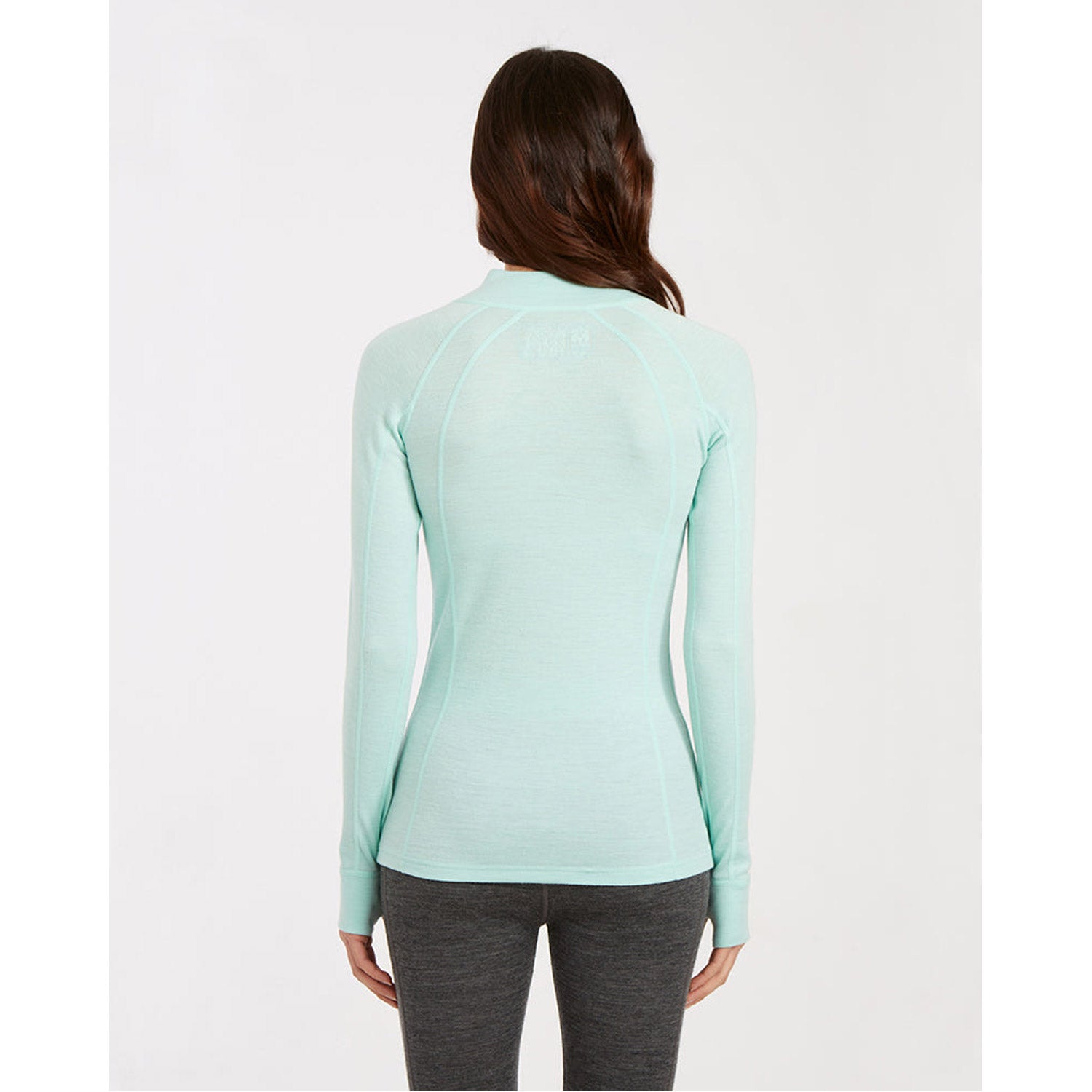 Ladies Merino 230 Wool Zip Neck Long Sleeve Thermal Top