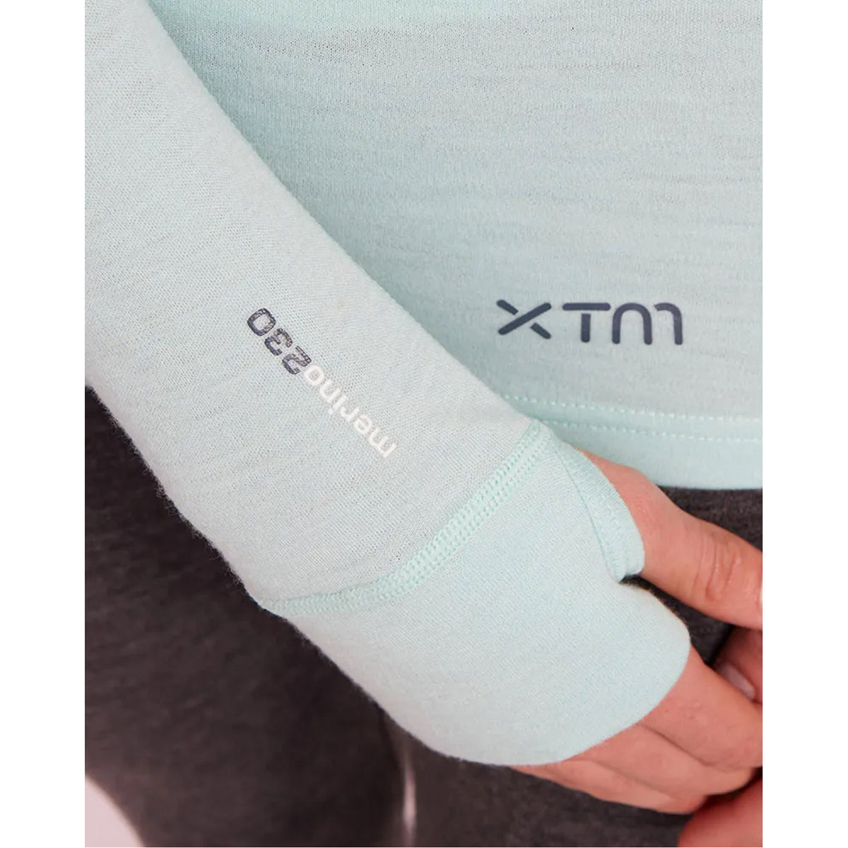 Ladies Merino 230 Wool Zip Neck Long Sleeve Thermal Top